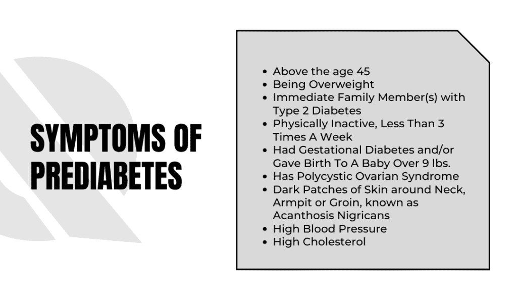 symptoms of prediabetics