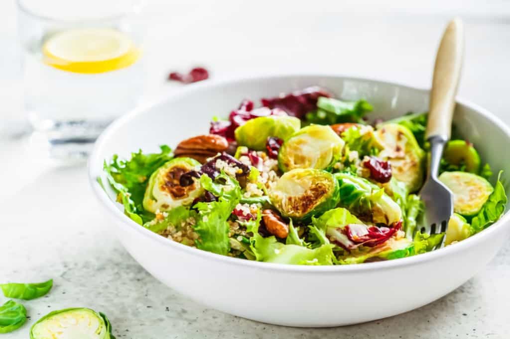 Spring Shaved Brussels Sprout Salad with Lemon Poppyseed 