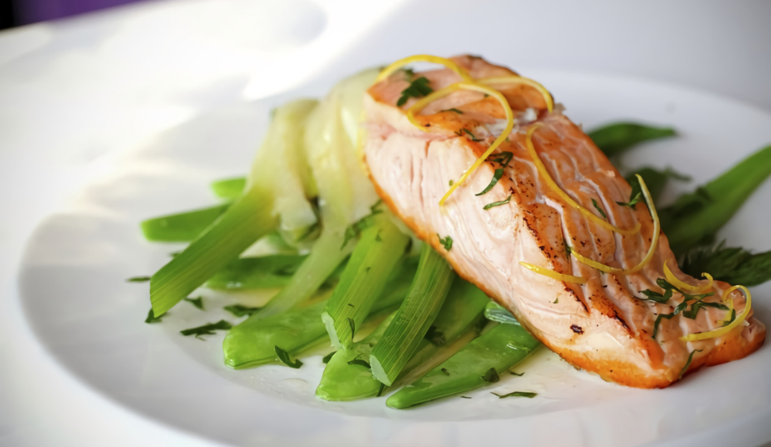Air-Fried Salmon with Citrus Fennel Salad